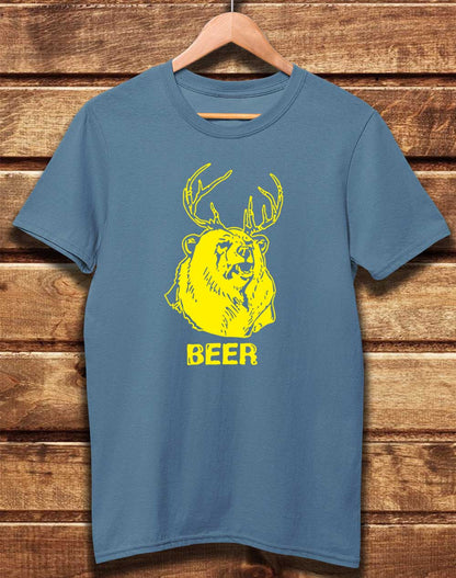 Faded Denim - DELUXE Mac's Beer Organic Cotton T-Shirt