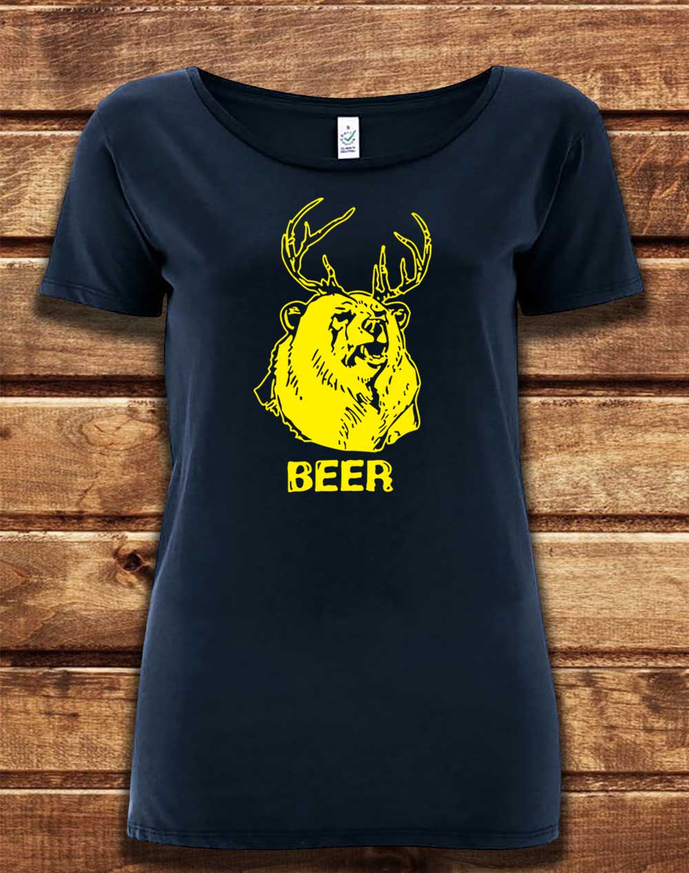 Navy - DELUXE Mac's Beer Organic Scoop Neck T-Shirt