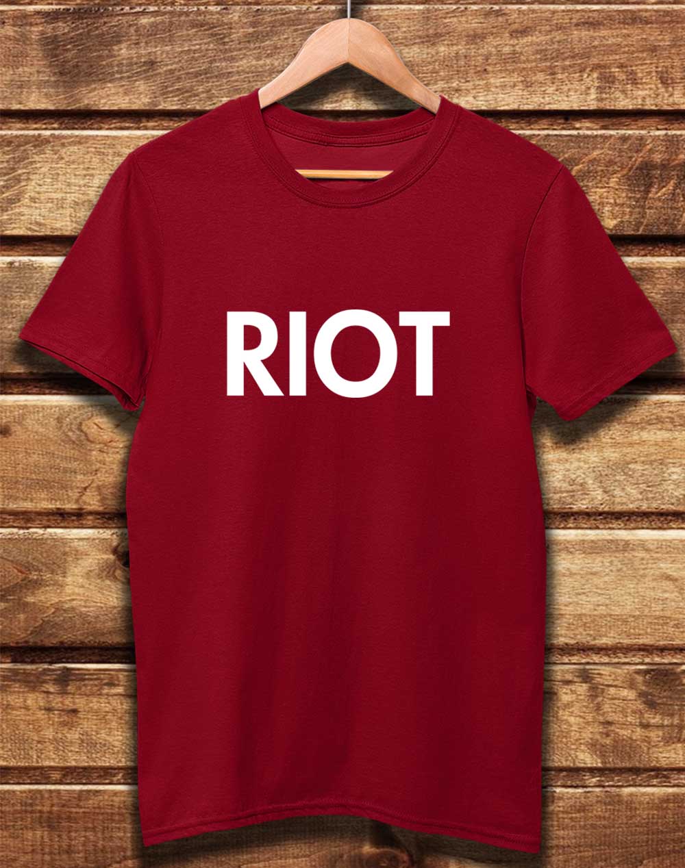 Dark Red - DELUXE Mac's Riot Organic Cotton T-Shirt