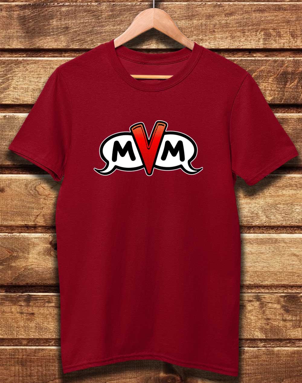 Dark Red - DELUXE MvM Logo Organic Cotton T-Shirt