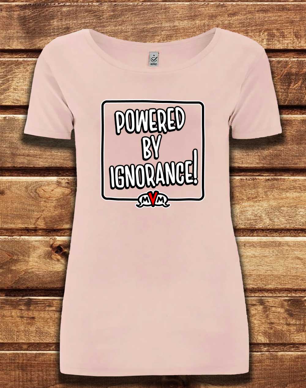 Light Pink - DELUXE MvM Powered by Ignorance Organic Scoop Neck T-Shirt
