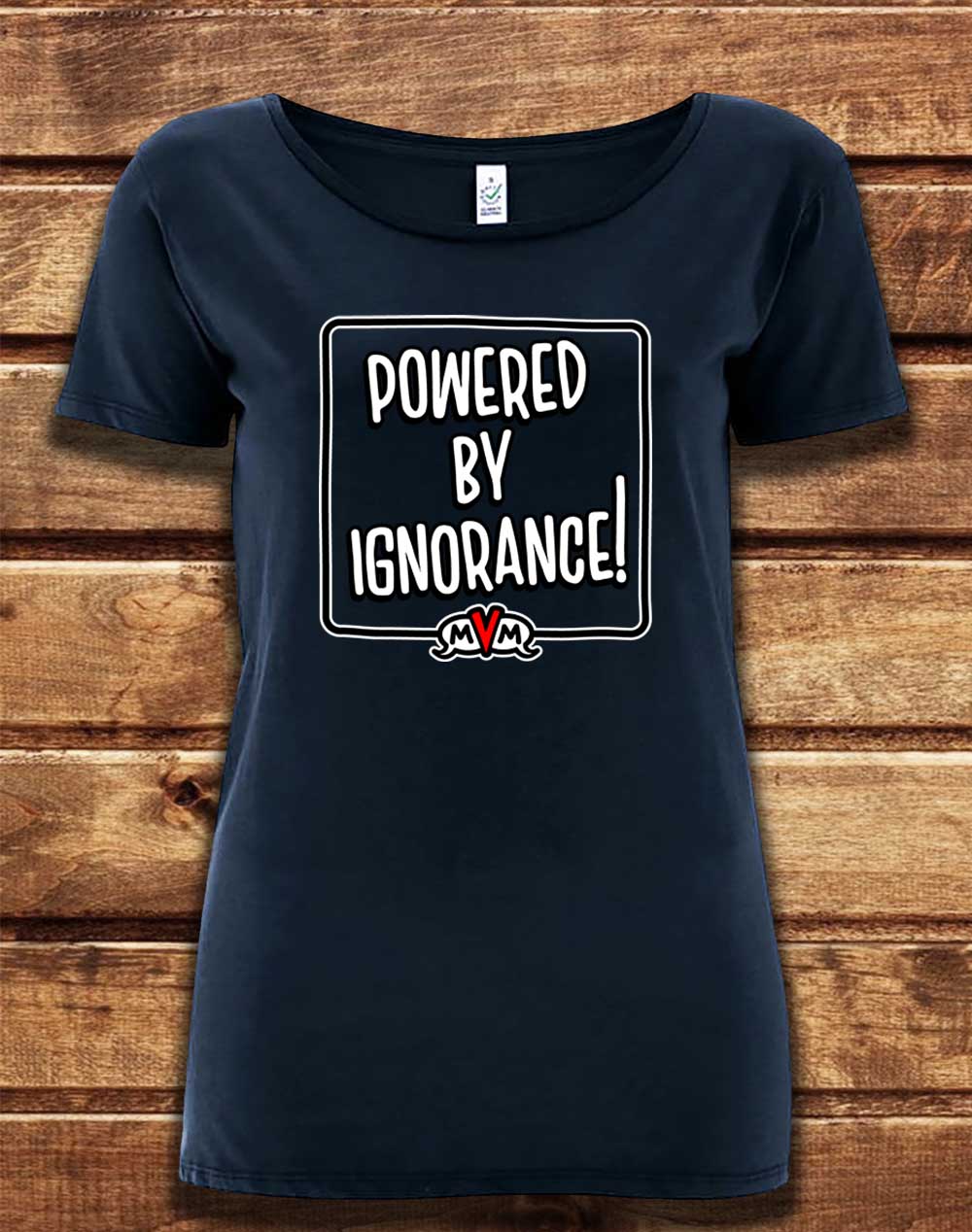 Navy - DELUXE MvM Powered by Ignorance Organic Scoop Neck T-Shirt
