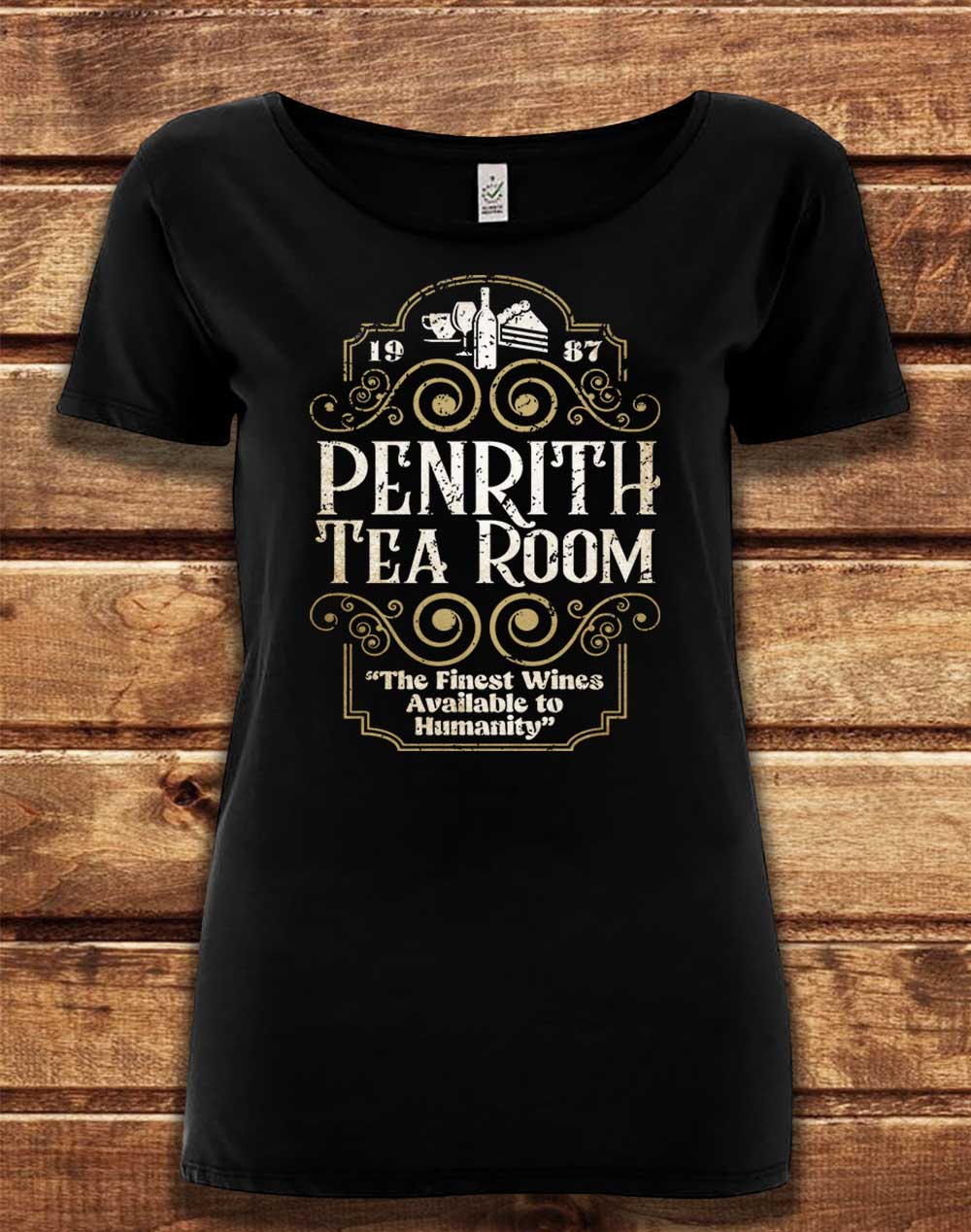 Black - DELUXE Penrith Tea Room 1987 Organic Scoop Neck T-Shirt