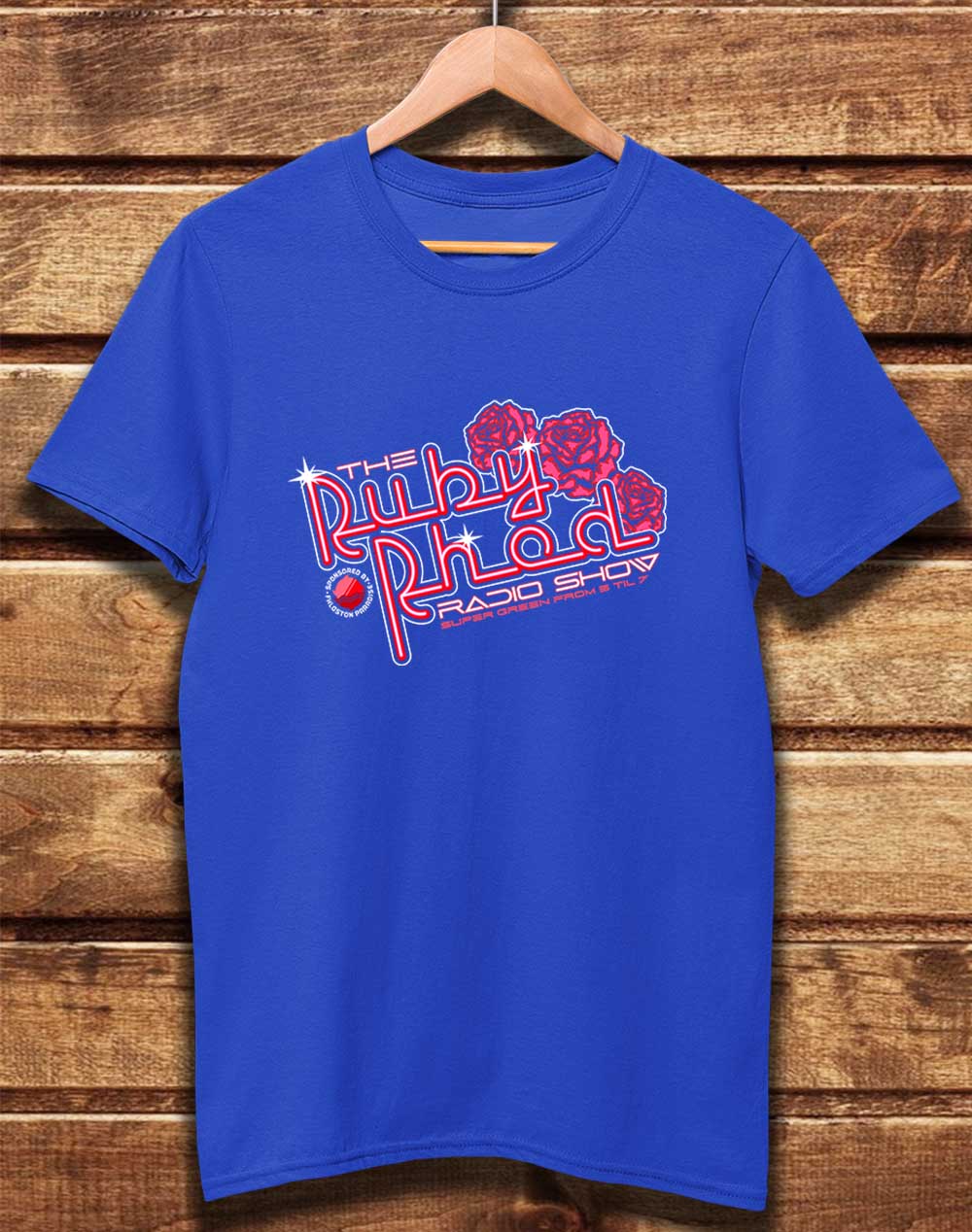 Bright Blue - DELUXE Ruby Rhod Radio Show Organic Cotton T-Shirt