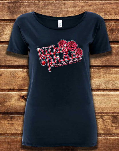 Navy - DELUXE Ruby Rhod Radio Show Organic Scoop Neck T-Shirt