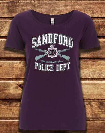 Eggplant - DELUXE Sandford Police Dept Organic Scoop Neck T-Shirt
