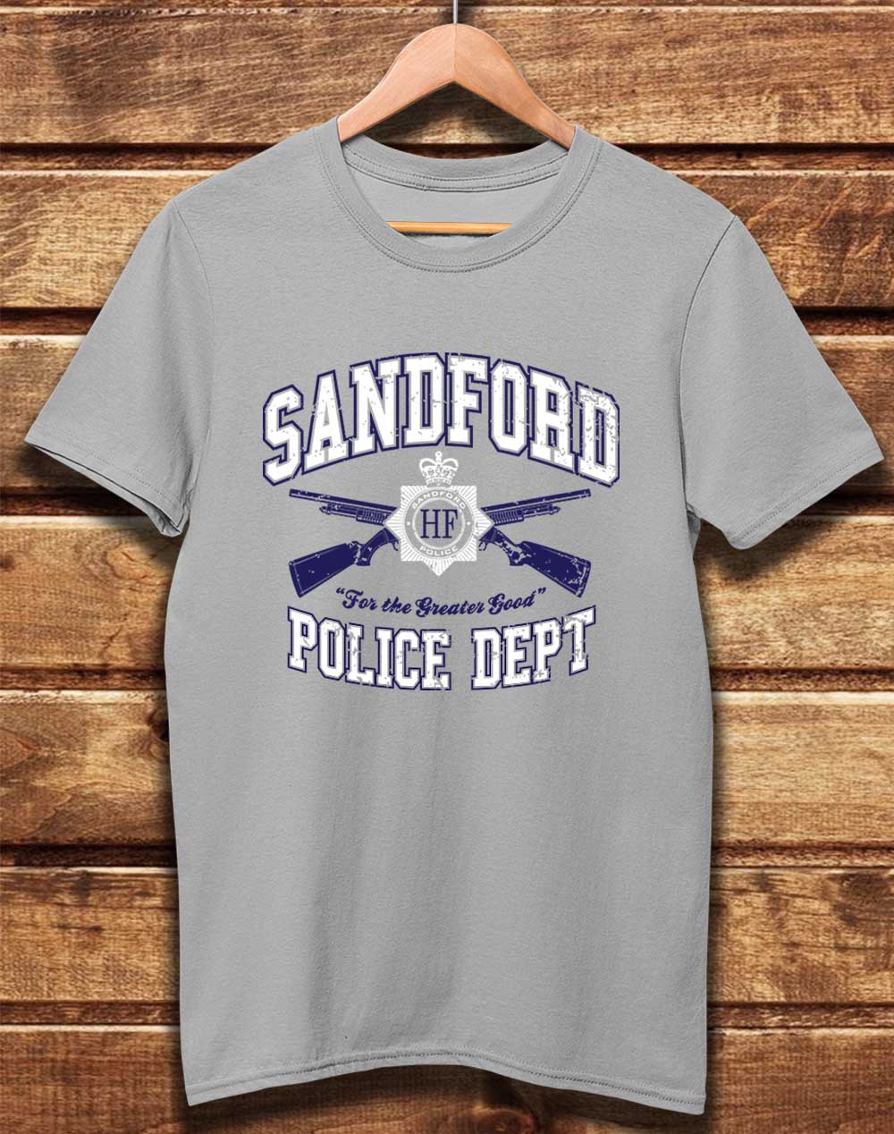 Light Grey - DELUXE Sandford Police Dept Organic Cotton T-Shirt
