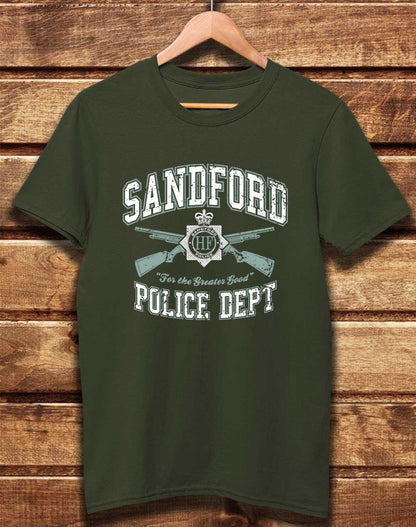 Moss Green - DELUXE Sandford Police Dept Organic Cotton T-Shirt