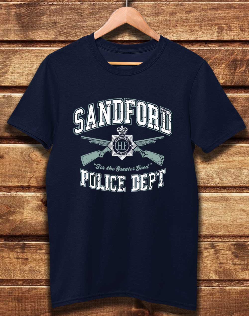 Navy - DELUXE Sandford Police Dept Organic Cotton T-Shirt