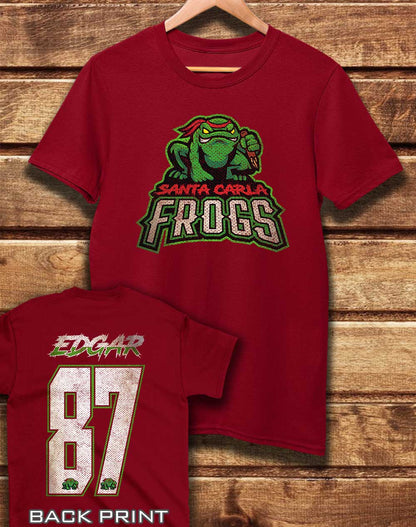 Dark Red - DELUXE Santa Carla Frogs Organic Cotton T-Shirt