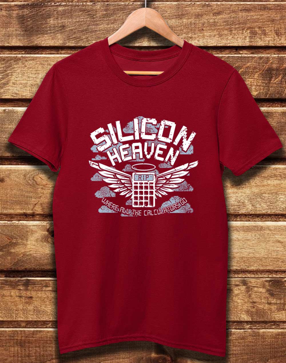 Dark Red - DELUXE Silicon Heaven Organic Cotton T-Shirt