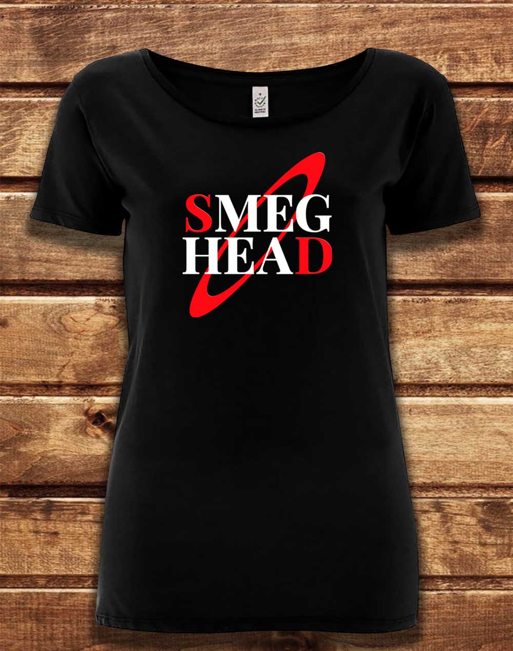 Black - DELUXE Smeg Head Organic Scoop Neck T-Shirt