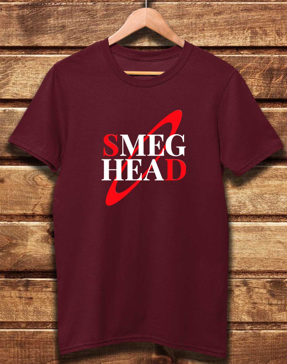 Burgundy - DELUXE Smeg Head Organic Cotton T-Shirt