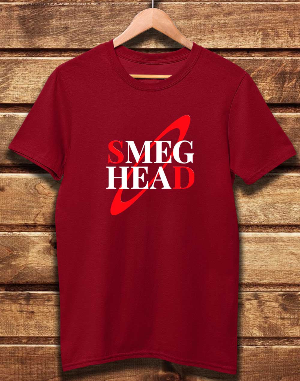Dark Red - DELUXE Smeg Head Organic Cotton T-Shirt