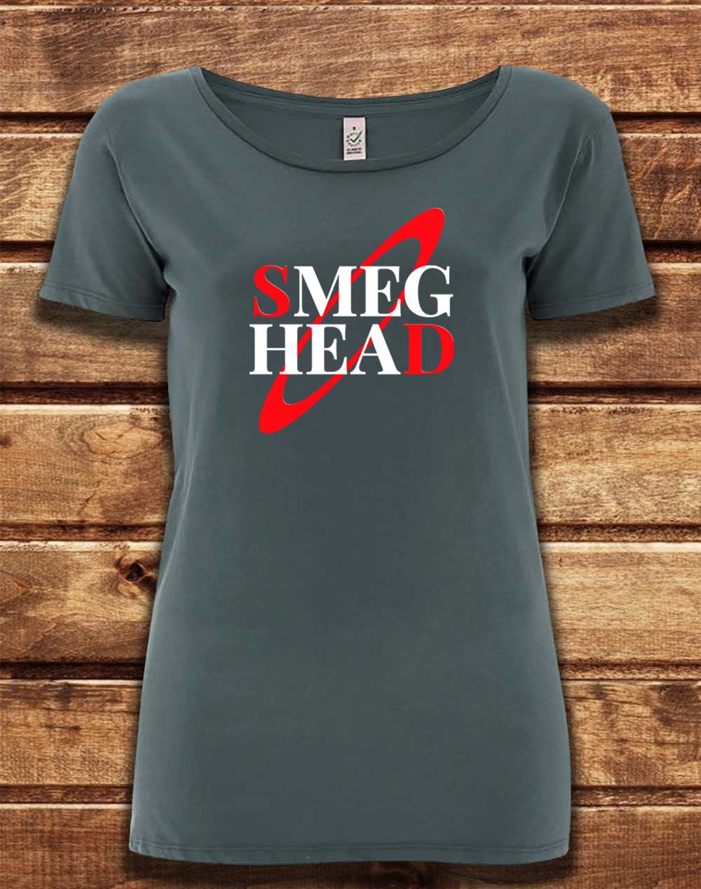 Light Charcoal - DELUXE Smeg Head Organic Scoop Neck T-Shirt