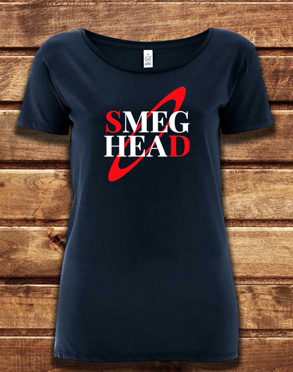 Navy - DELUXE Smeg Head Organic Scoop Neck T-Shirt