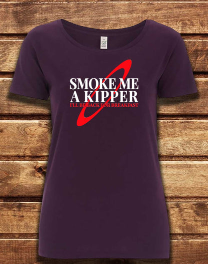 Eggplant - DELUXE Smoke Me a Kipper Organic Scoop Neck T-Shirt