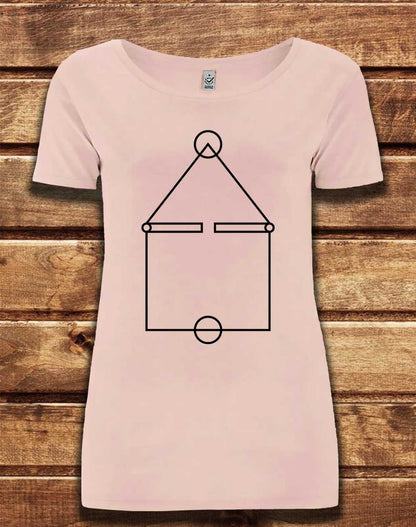 Light Pink - DELUXE Squid Court Lines Organic Scoop Neck T-Shirt