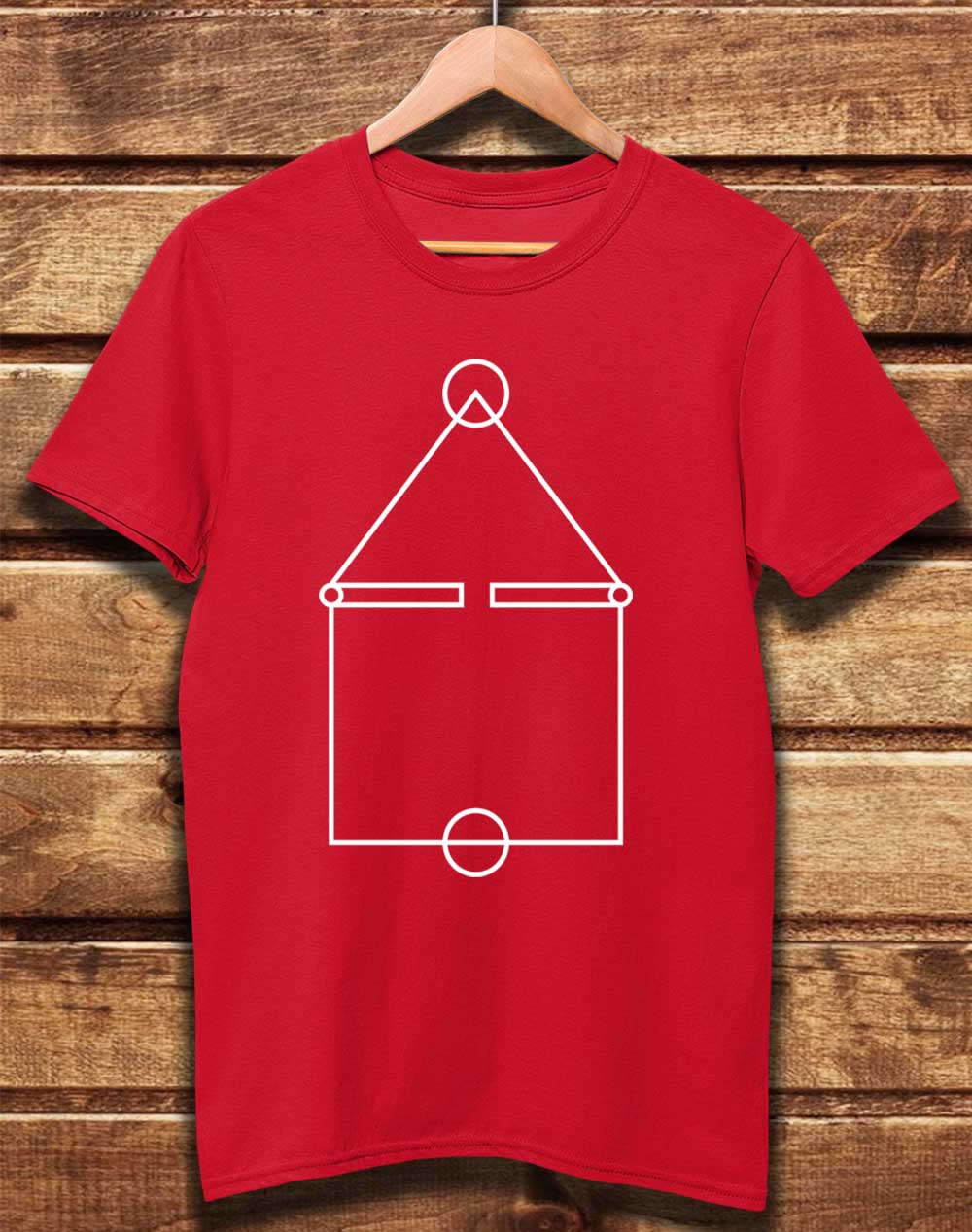 Red - DELUXE Squid Court Lines Organic Cotton T-Shirt