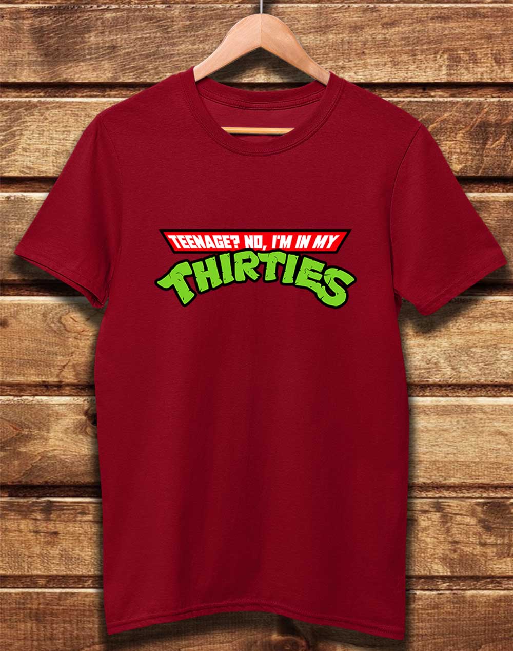 Dark Red - DELUXE Teeneage no Thirties Organic Cotton T-Shirt