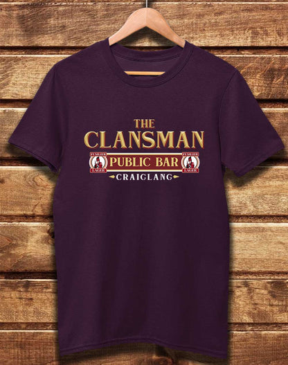 Eggplant - DELUXE The Clansman Pub Logo Organic Cotton T-Shirt