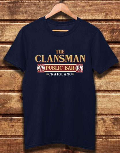 Navy - DELUXE The Clansman Pub Logo Organic Cotton T-Shirt