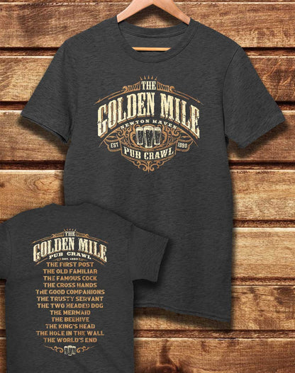 Dark Heather - DELUXE The Golden Mile Pub Crawl Organic Cotton T-Shirt