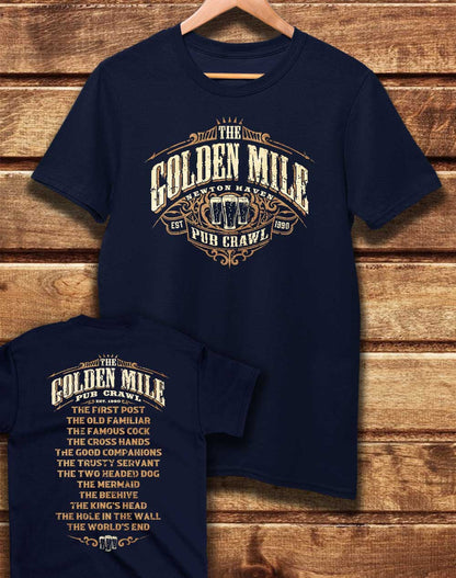 Navy - DELUXE The Golden Mile Pub Crawl Organic Cotton T-Shirt