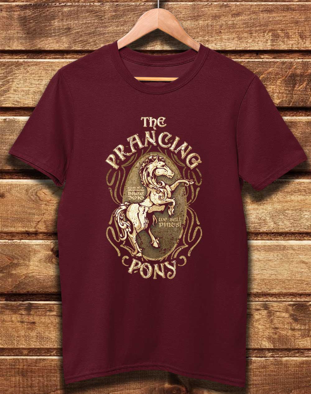 Burgundy - DELUXE The Prancing Pony Organic Cotton T-Shirt