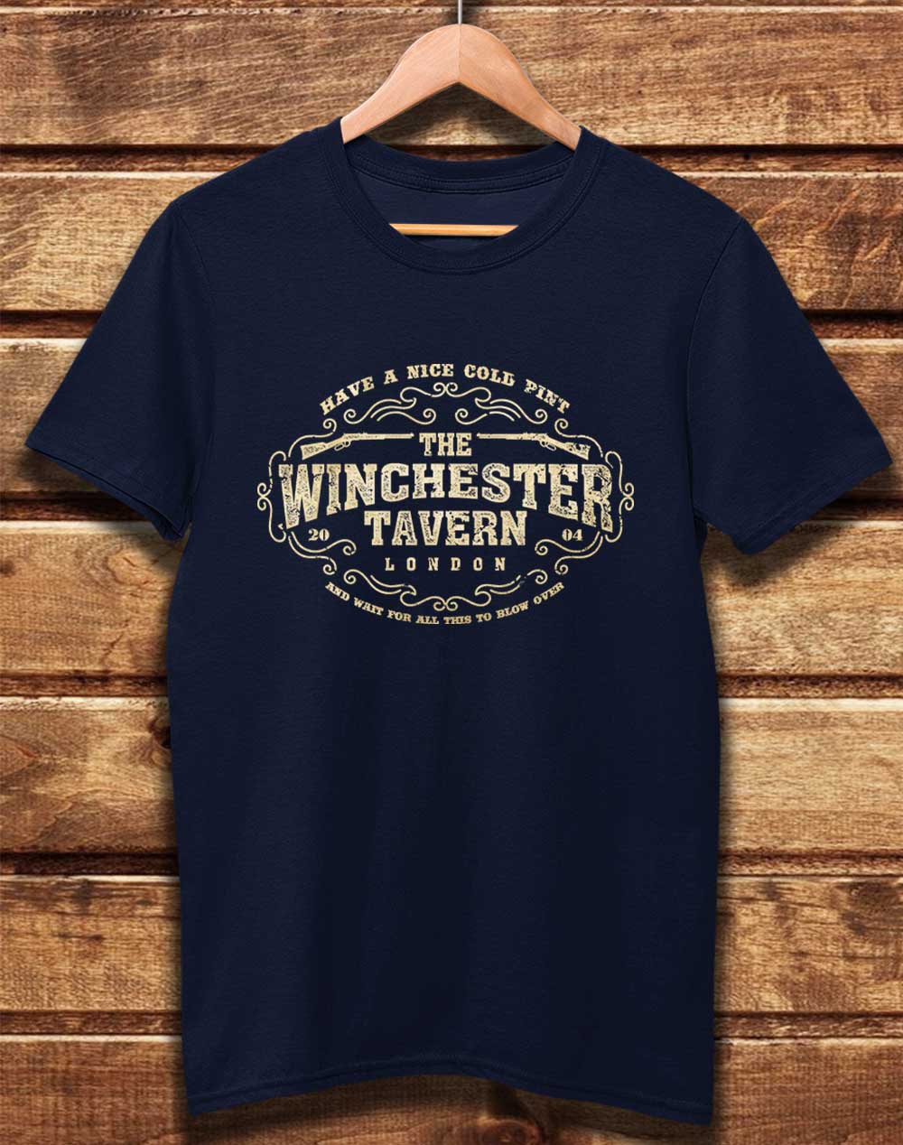 Navy - DELUXE The Winchester Tavern Organic Cotton T-Shirt