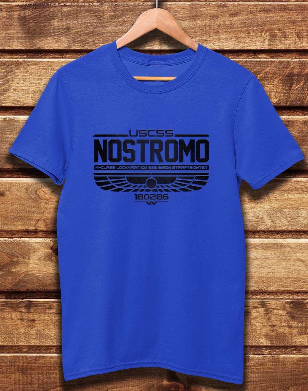 Bright Blue - DELUXE USCSS Nostromo Organic Cotton T-Shirt