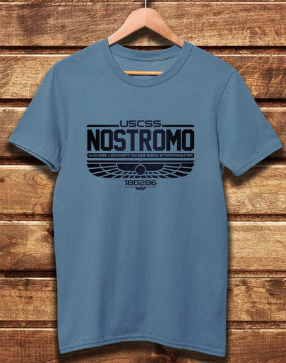 Faded Denim - DELUXE USCSS Nostromo Organic Cotton T-Shirt