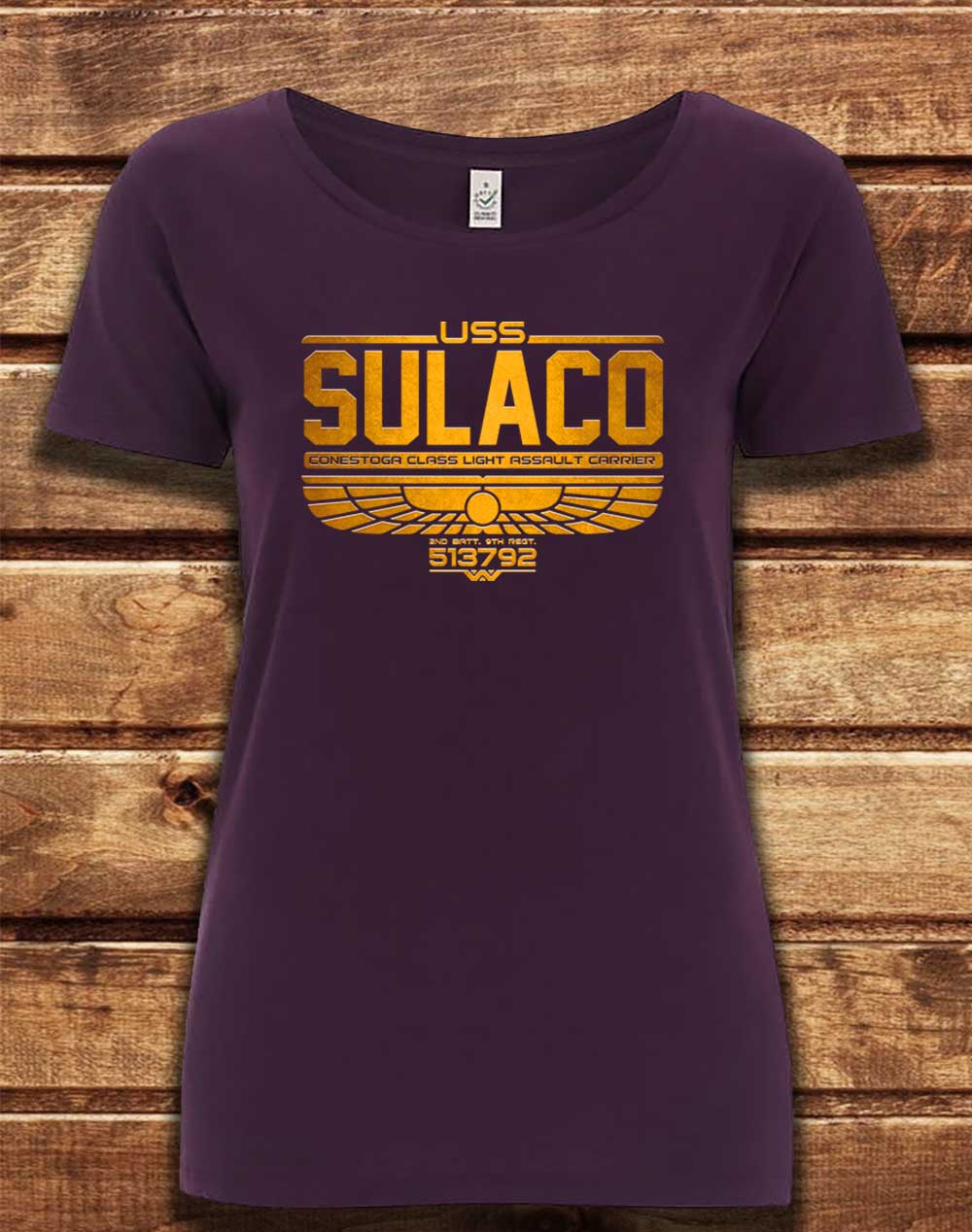 Eggplant - DELUXE USS Sulaco Organic Scoop Neck T-Shirt