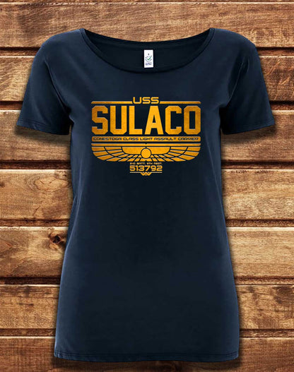 Navy - DELUXE USS Sulaco Organic Scoop Neck T-Shirt