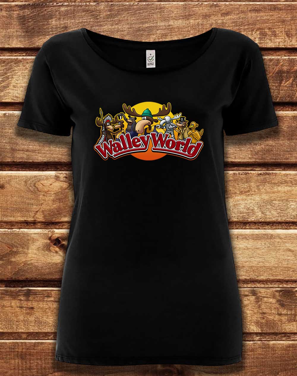 Black - DELUXE Walley World Organic Scoop Neck T-Shirt