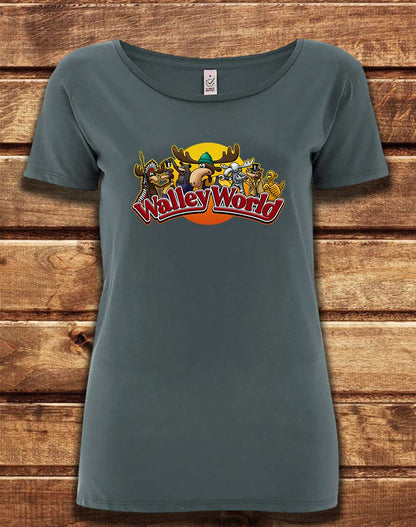 Light Charcoal - DELUXE Walley World Organic Scoop Neck T-Shirt