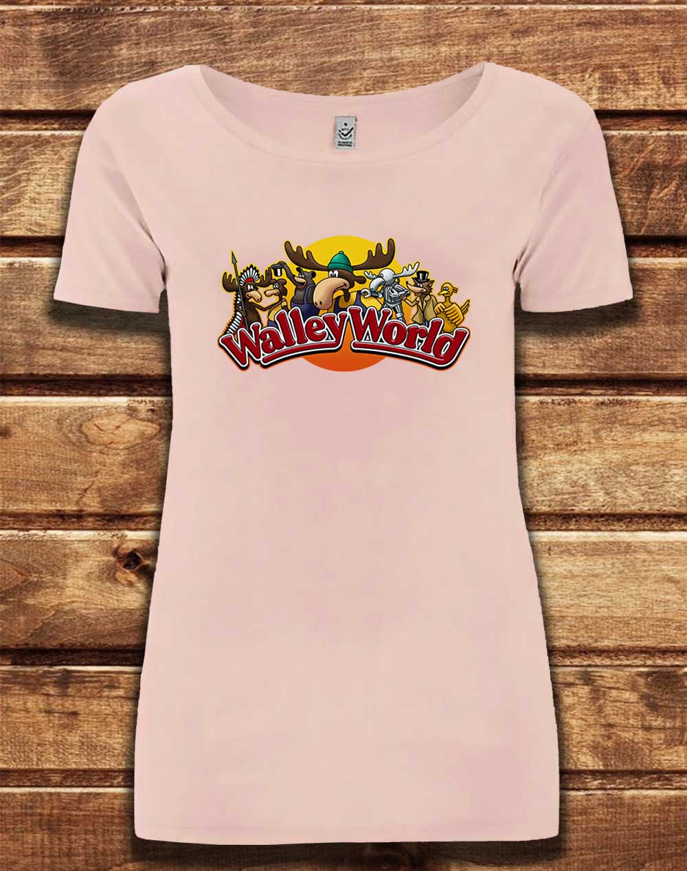Light Pink - DELUXE Walley World Organic Scoop Neck T-Shirt