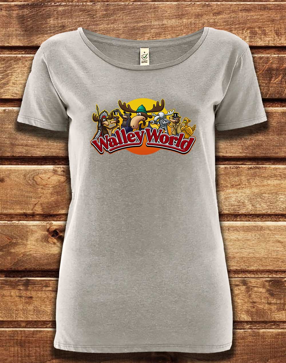 Melange Grey - DELUXE Walley World Organic Scoop Neck T-Shirt