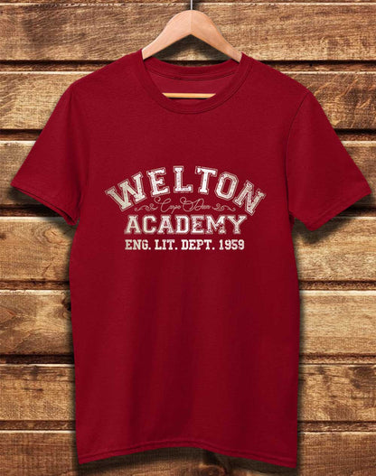 Dark Red - DELUXE Welton Academy Eng Lit Varsity 1959 Organic Cotton T-Shirt