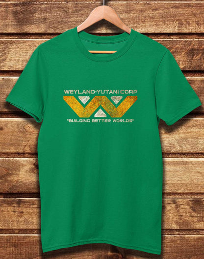 Kelly Green - DELUXE Weyalnd Yutani Distressed Logo Organic Cotton T-Shirt