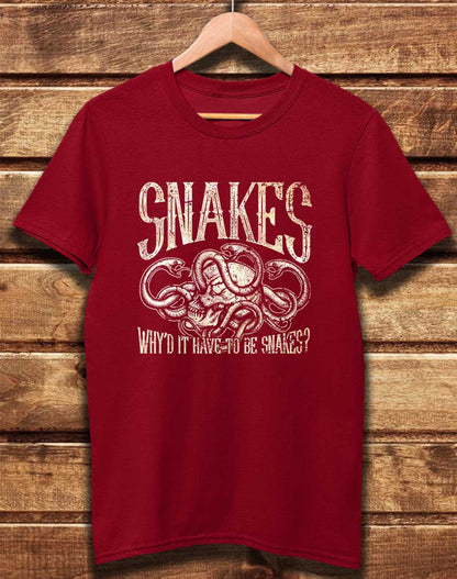 Dark Red - DELUXE Why'd it Have to be Snakes Organic Cotton T-Shirt