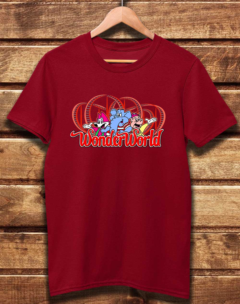Dark Red - DELUXE WonderWorld Organic Cotton T-Shirt
