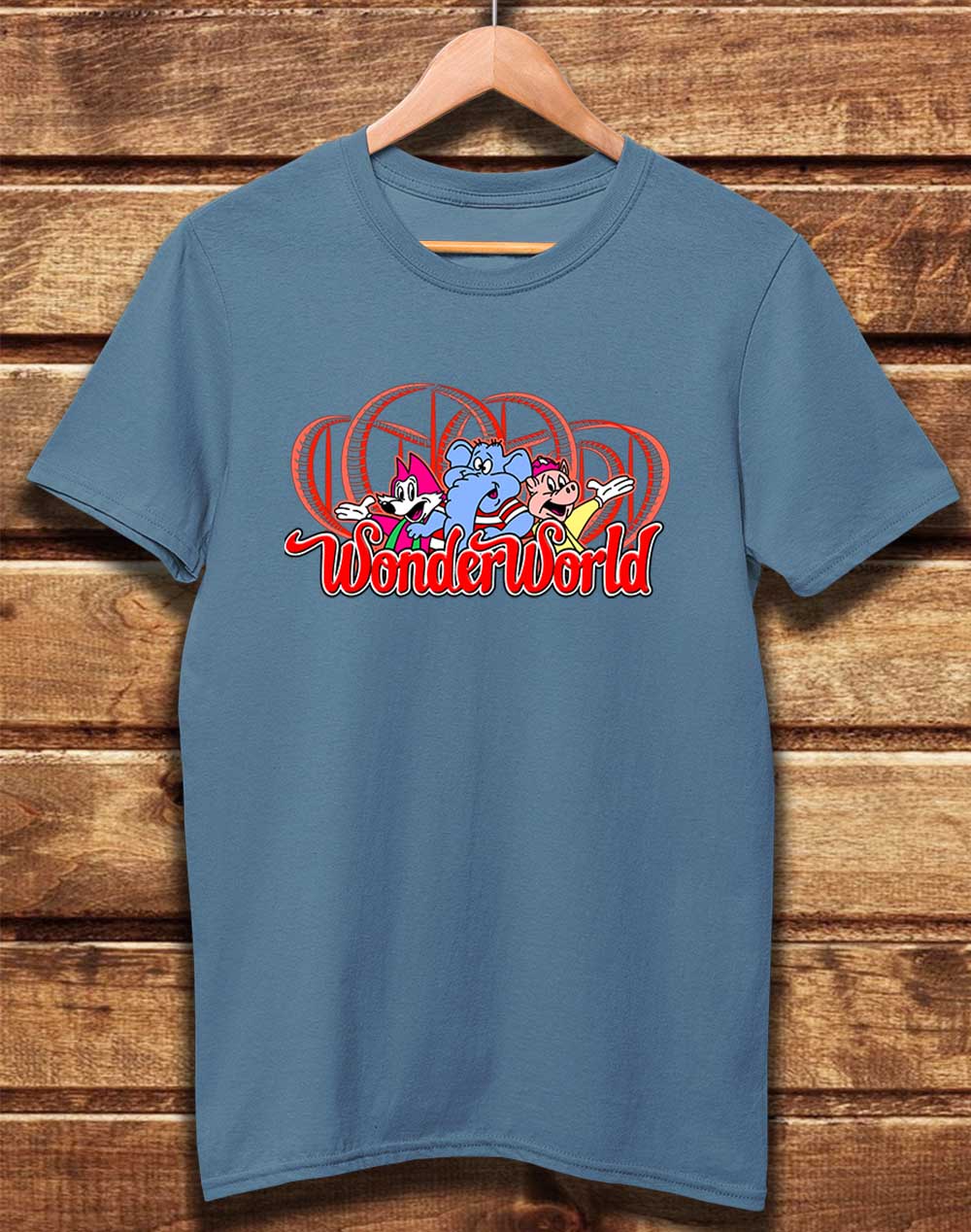 Faded Denim - DELUXE WonderWorld Organic Cotton T-Shirt