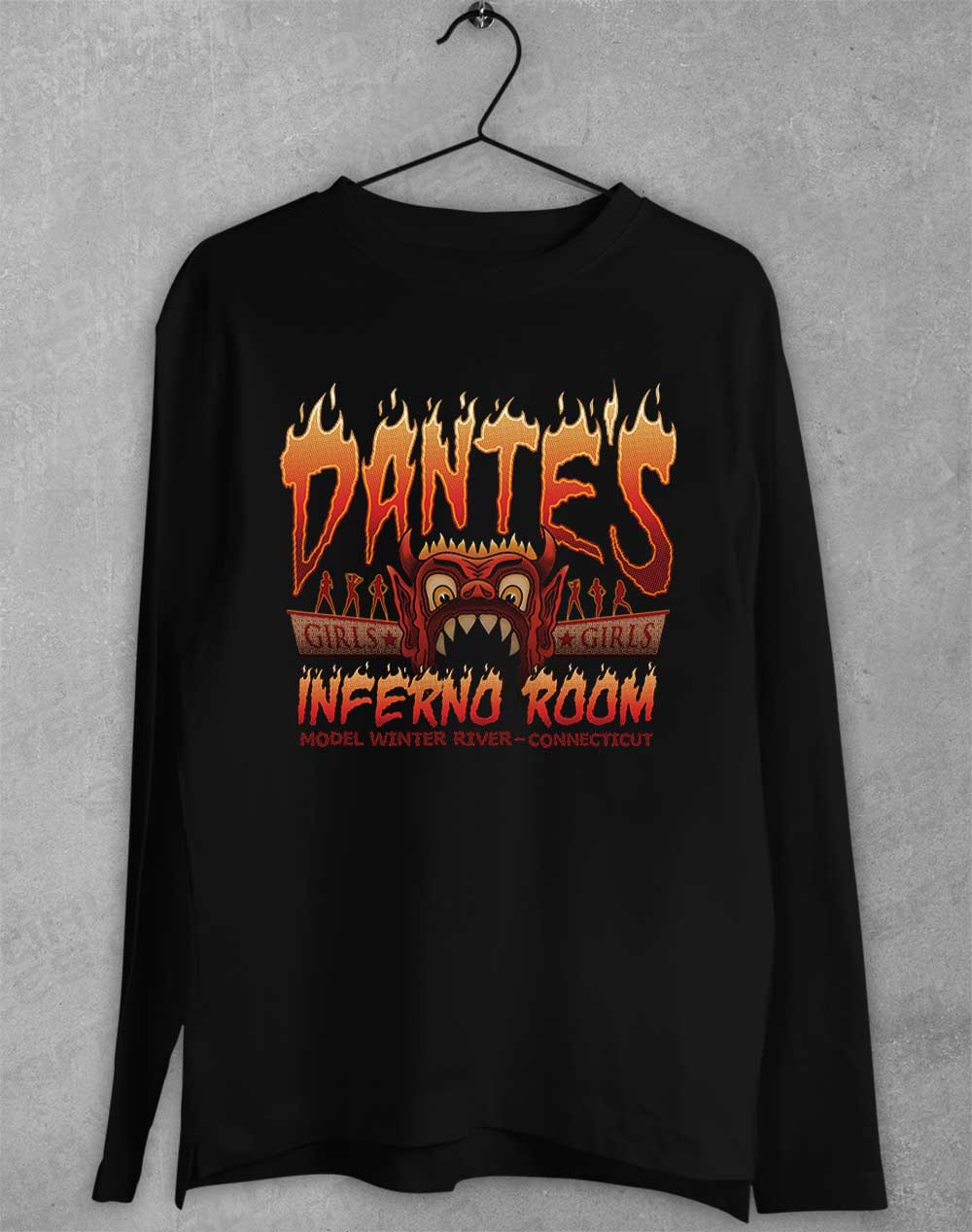 Black - Dante's Inferno Room Long Sleeve T-Shirt