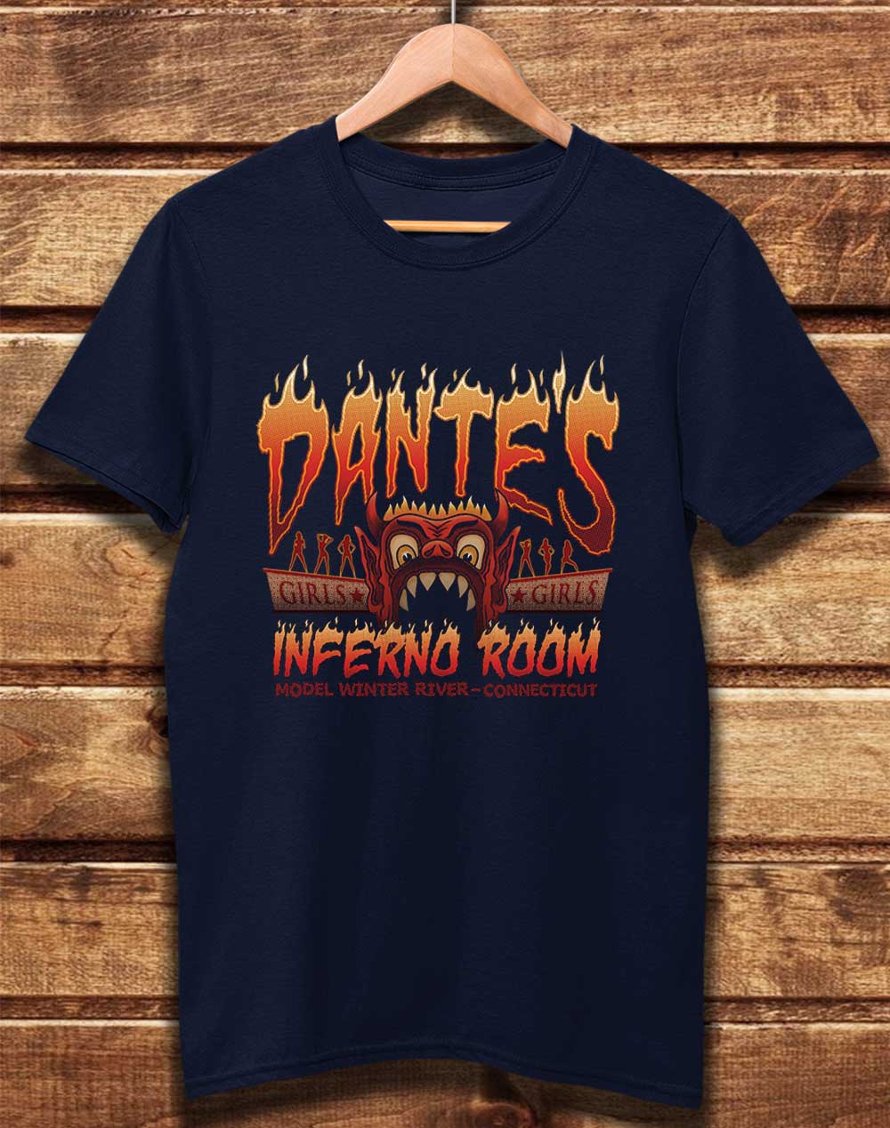 Navy - Dante's Inferno Room Organic Cotton T-Shirt
