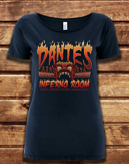 Navy - Dante's Inferno Room Organic Scoop Neck T-Shirt
