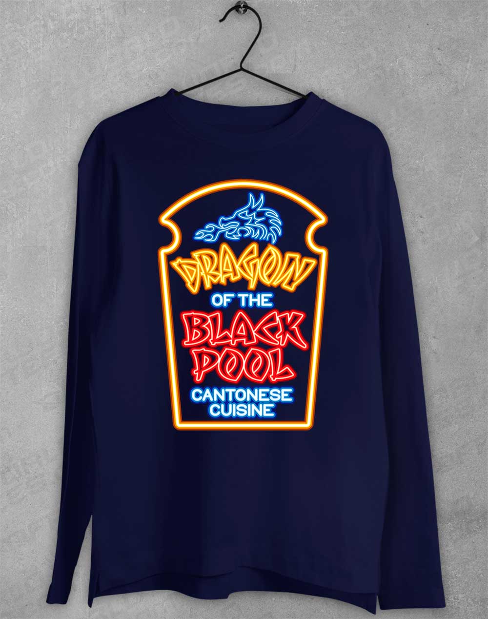 Navy - Dragon of the Black Pool Long Sleeve T-Shirt