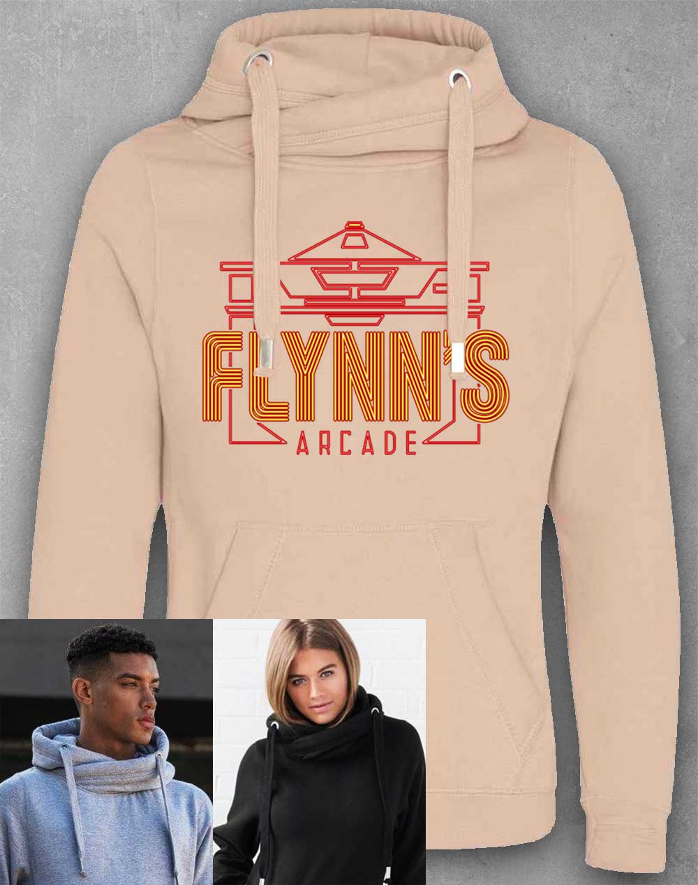 Nude - Flynn's Arcade Chunky Cross Neck Hoodie