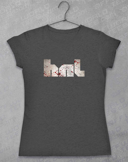 Dark Heather - HNL Distressed Bloddy Logo Women's T-Shirt