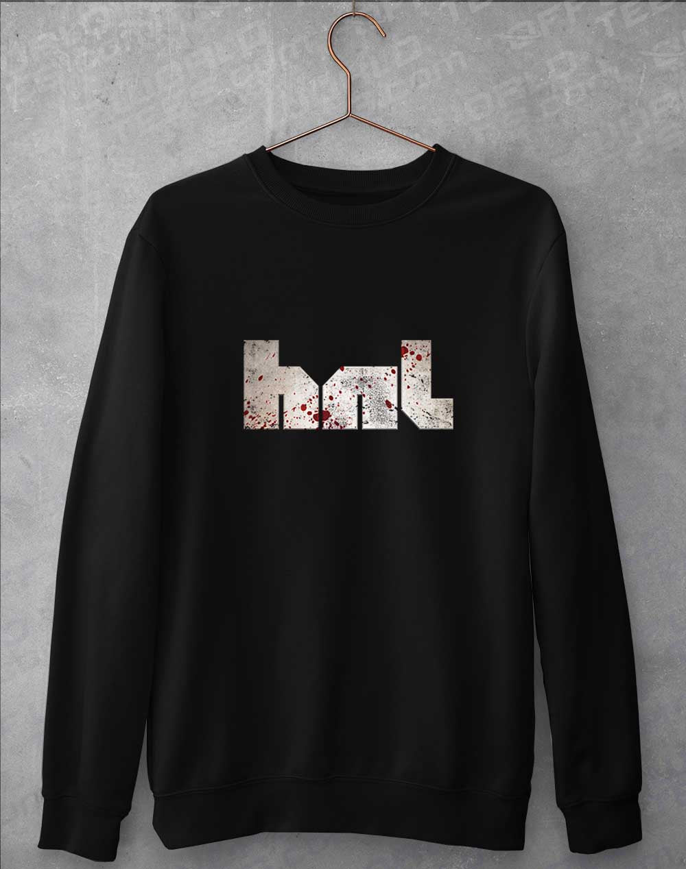 Jet Black - HNL Distressed Bloddy Logo Sweatshirt
